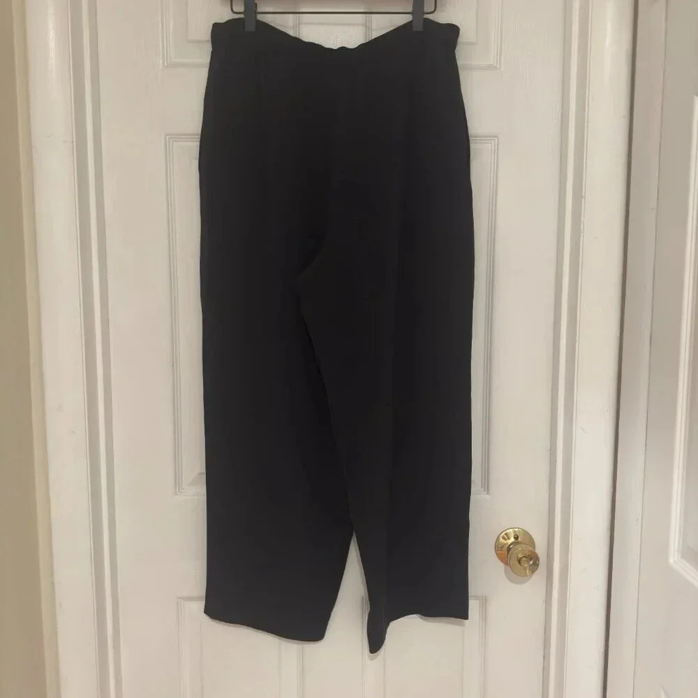 Talbots Pure Silk Wide Leg Plus Size Dress Pants - Picture 4 of 10